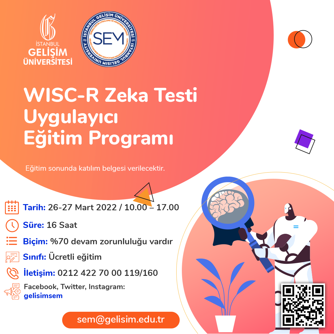 WISC-R Zeka Testi Uygulayıcı Programı